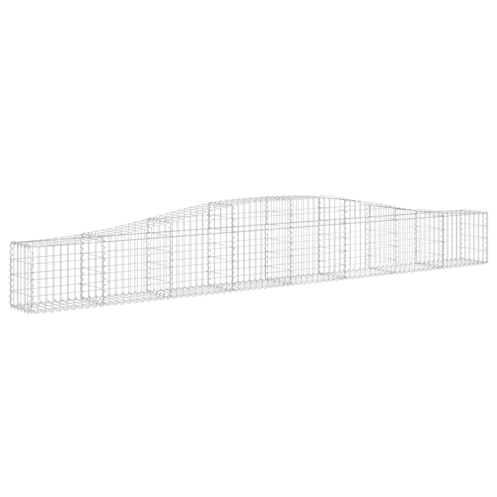 Klenuté gabionové koše 4 ks 400x30x40/60 cm pozinkované železo