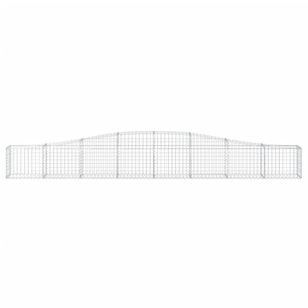 Klenuté gabionové koše 4 ks 400x30x40/60 cm pozinkované železo
