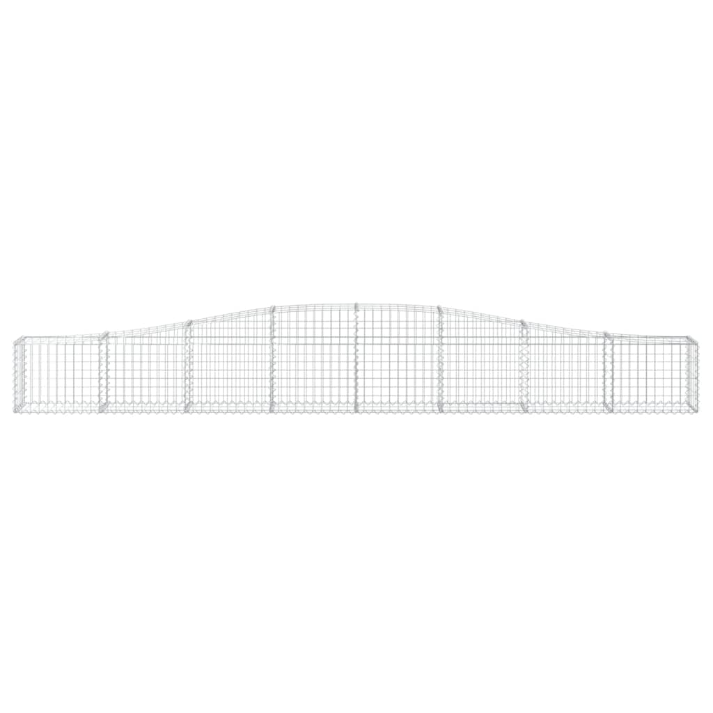Klenuté gabionové koše 5 ks 400x30x40/60 cm pozinkované železo