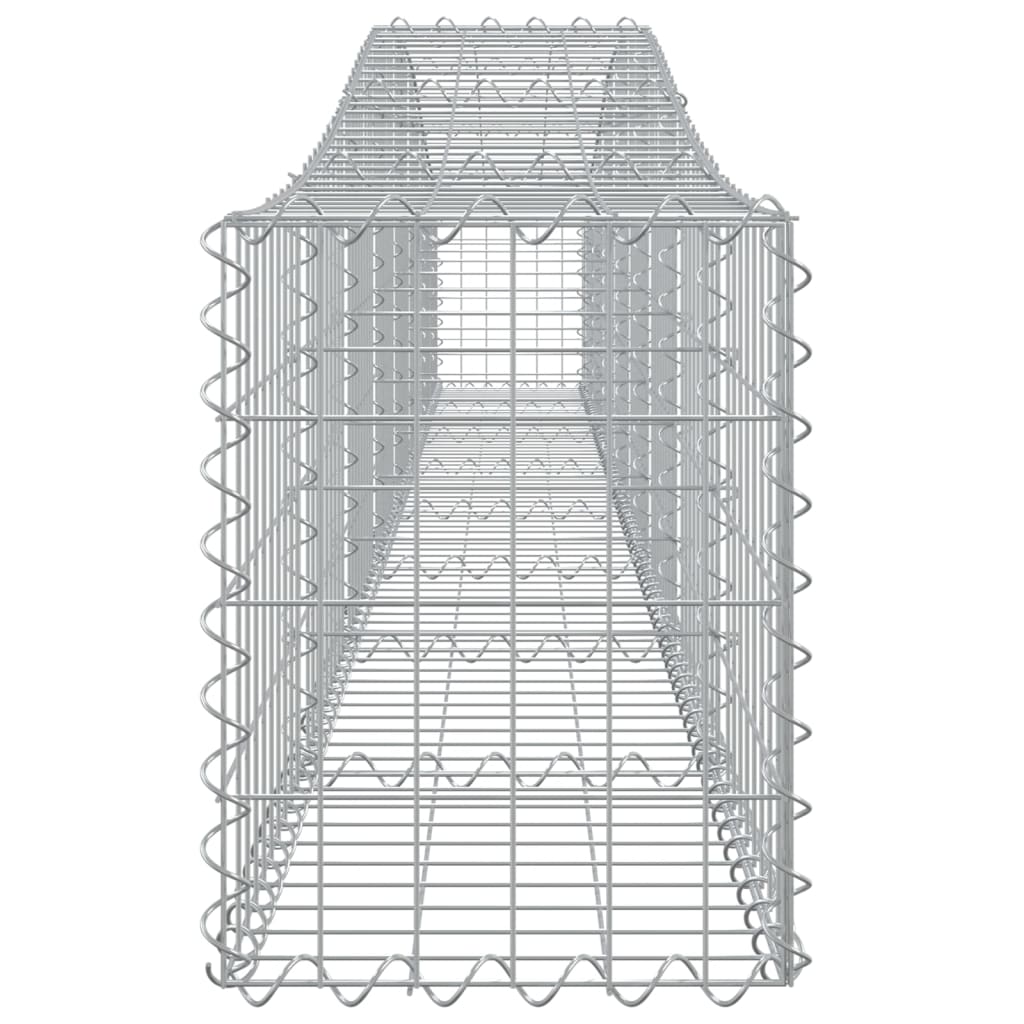 Klenuté gabionové koše 5 ks 400x30x40/60 cm pozinkované železo