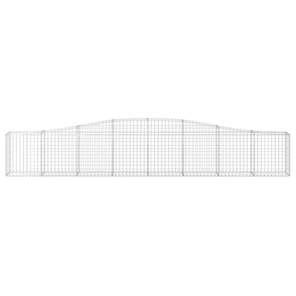 Klenuté gabionové koše 3 ks 400x30x60/80 cm pozinkované železo