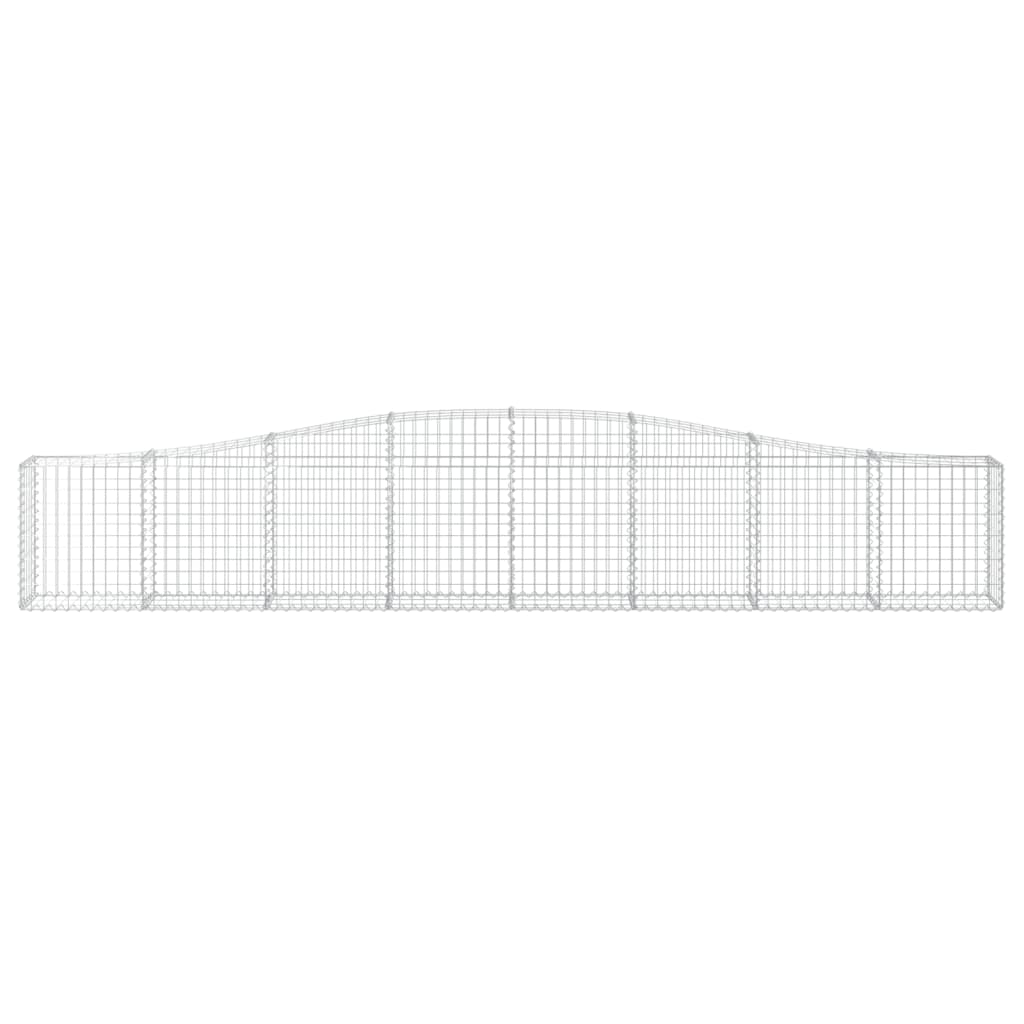 Klenuté gabionové koše 4 ks 400x30x60/80 cm pozinkované železo
