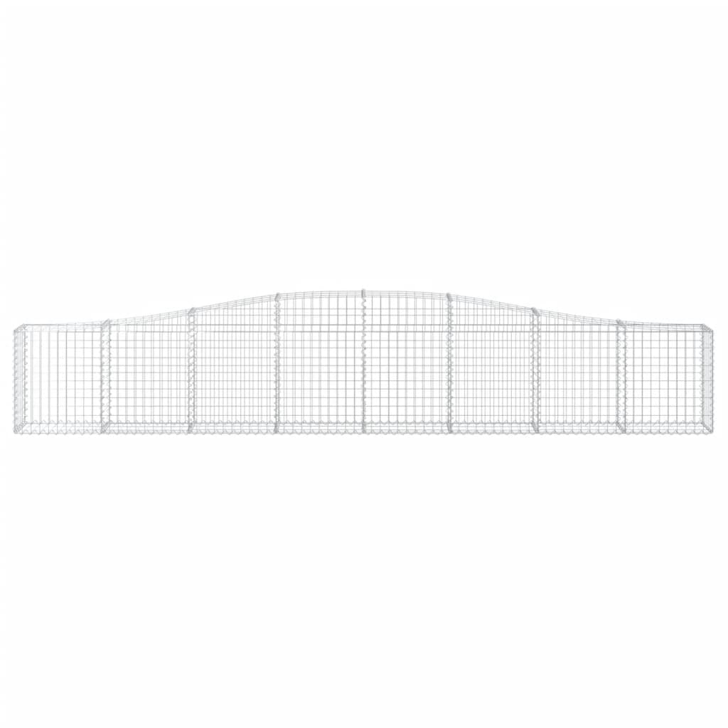 Klenuté gabionové koše 5 ks 400x30x60/80 cm pozinkované železo