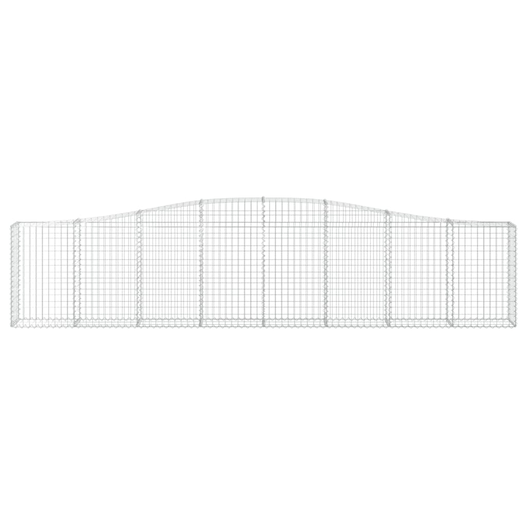 Klenuté gabionové koše 2 ks 400x30x80/100 cm pozinkované železo