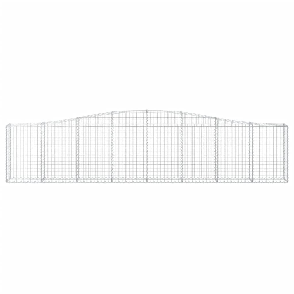 Klenuté gabionové koše 3 ks 400x30x80/100 cm pozinkované železo