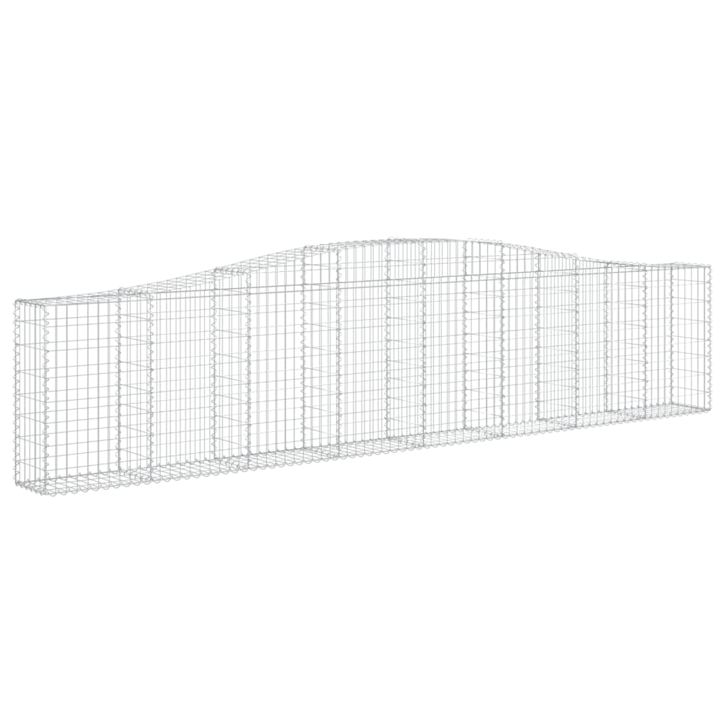 Klenuté gabionové koše 4 ks 400x30x80/100 cm pozinkované železo