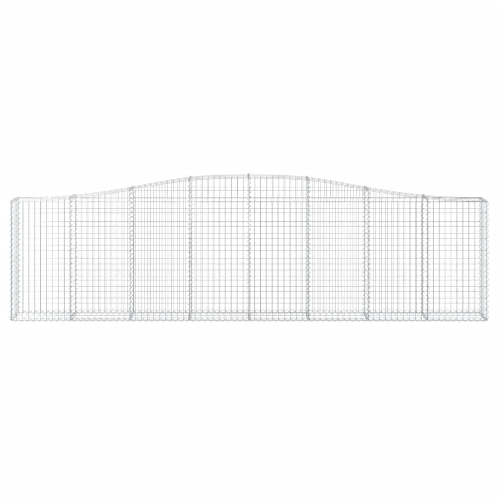 Klenuté gabionové koše 2 ks 400x30x100/120cm pozinkované železo
