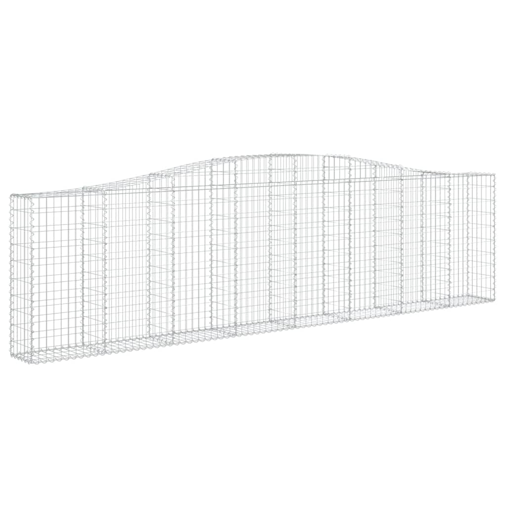 Klenuté gabionové koše 3 ks 400x30x100/120cm pozinkované železo