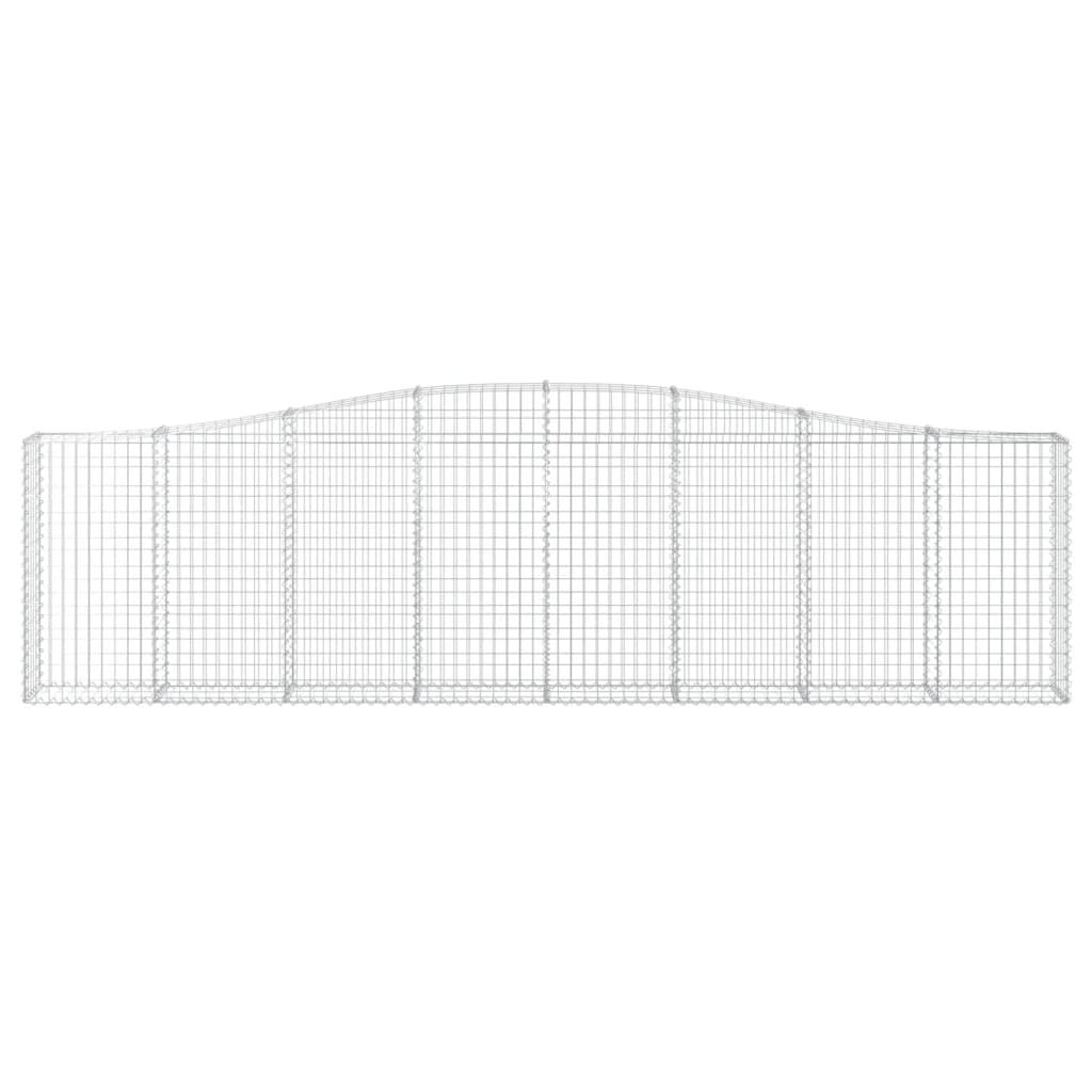 Klenuté gabionové koše 4 ks 400x30x100/120cm pozinkované železo