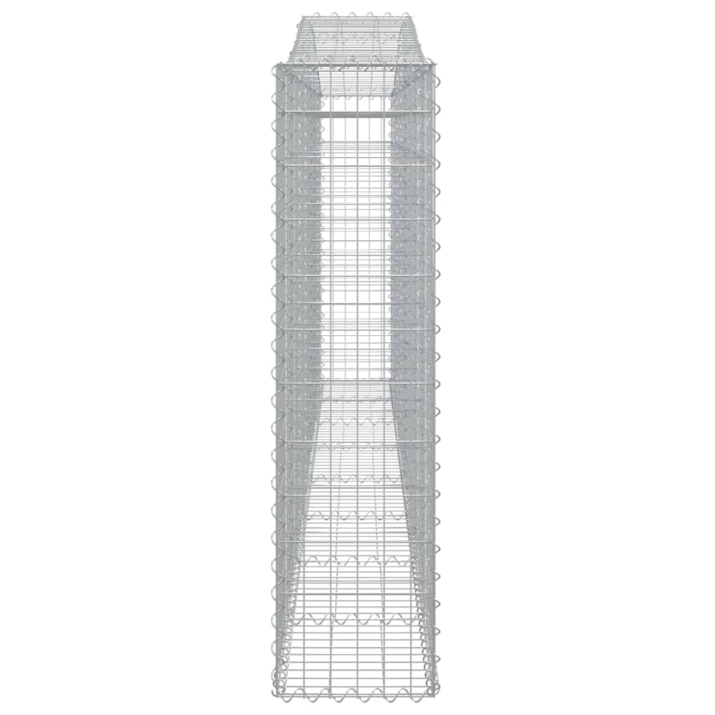 Klenuté gabionové koše 3 ks 400x30x120/140cm pozinkované železo