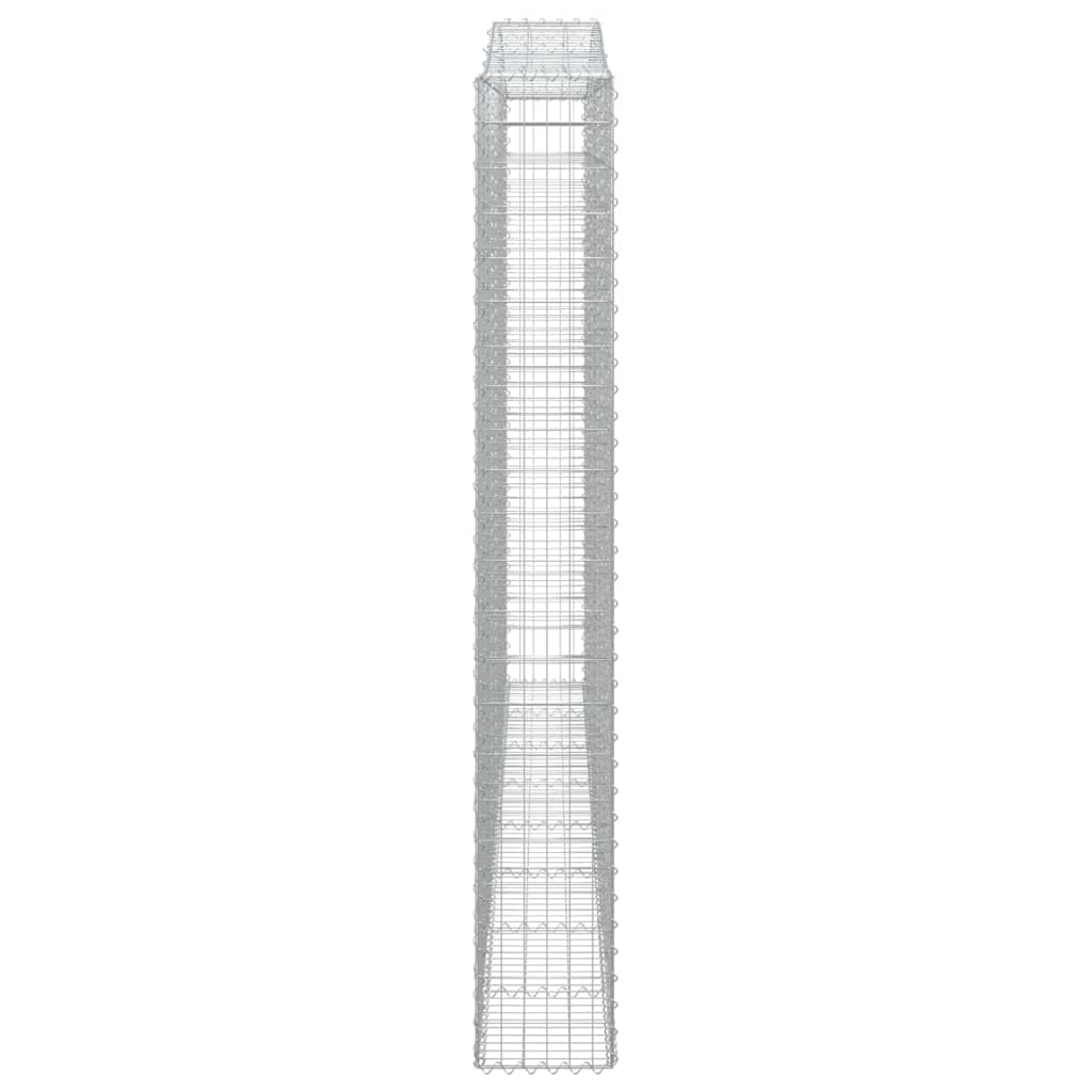 Klenuté gabionové koše 2 ks 400x30x220/240cm pozinkované železo