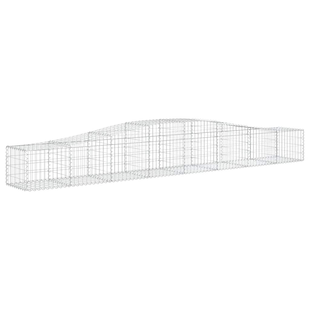 Klenuté gabionové koše 5 ks 400x50x40/60 cm pozinkované železo