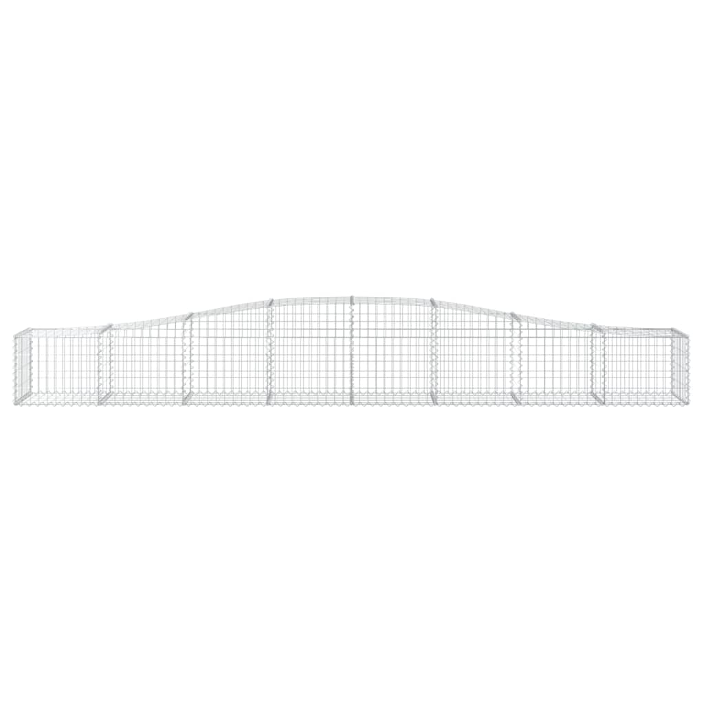 Klenuté gabionové koše 5 ks 400x50x40/60 cm pozinkované železo