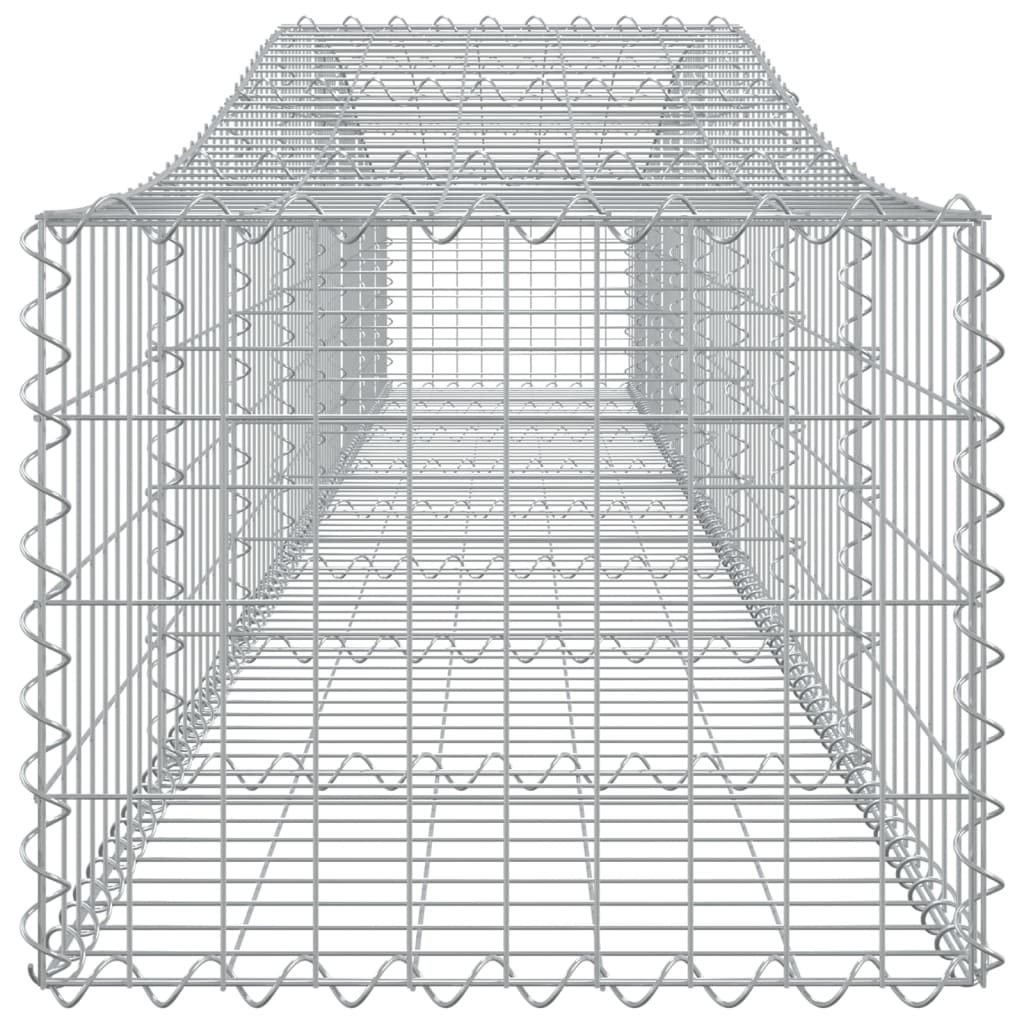 Klenuté gabionové koše 5 ks 400x50x40/60 cm pozinkované železo