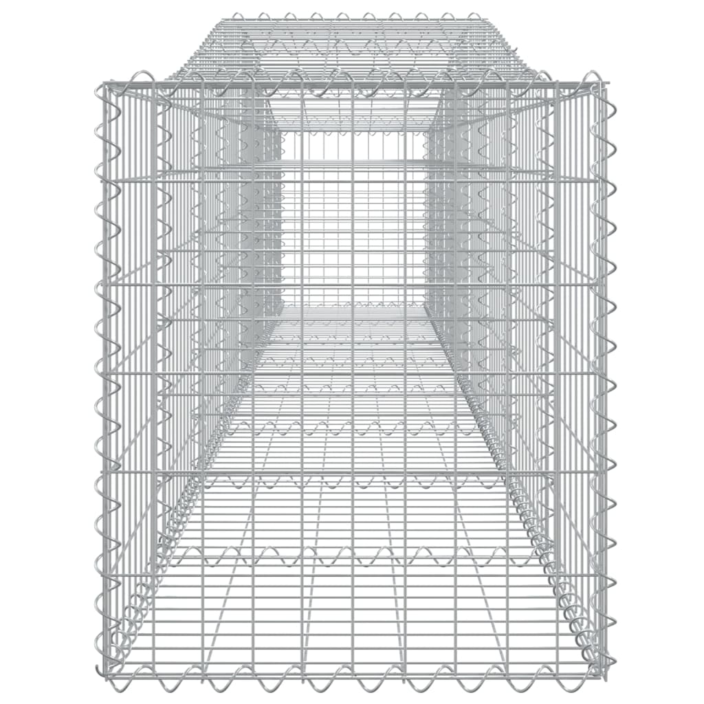 Klenuté gabionové koše 2 ks 400x50x60/80 cm pozinkované železo