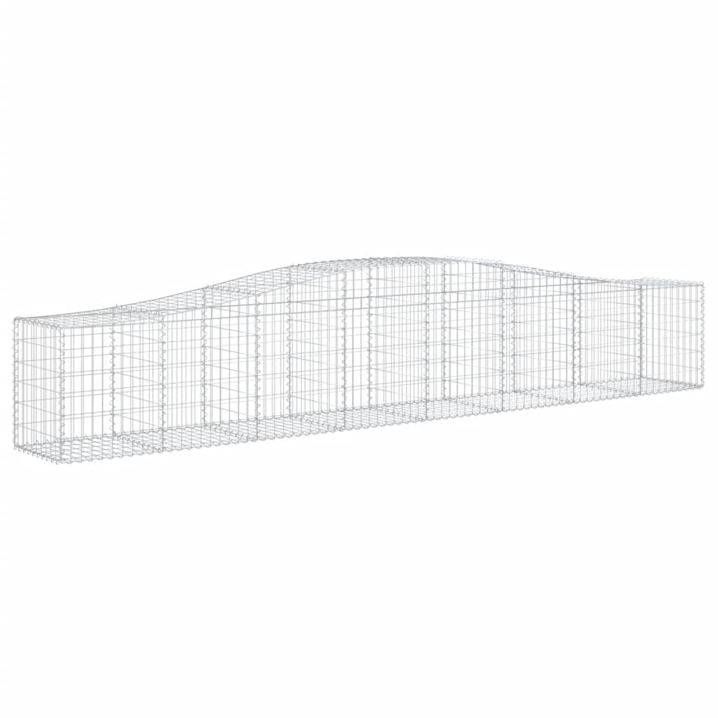 Klenuté gabionové koše 4 ks 400x50x60/80 cm pozinkované železo