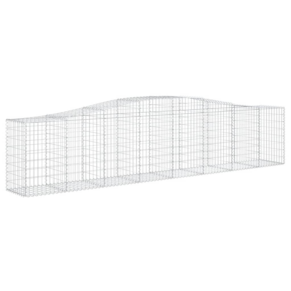 Klenuté gabionové koše 2 ks 400x50x80/100 cm pozinkované železo