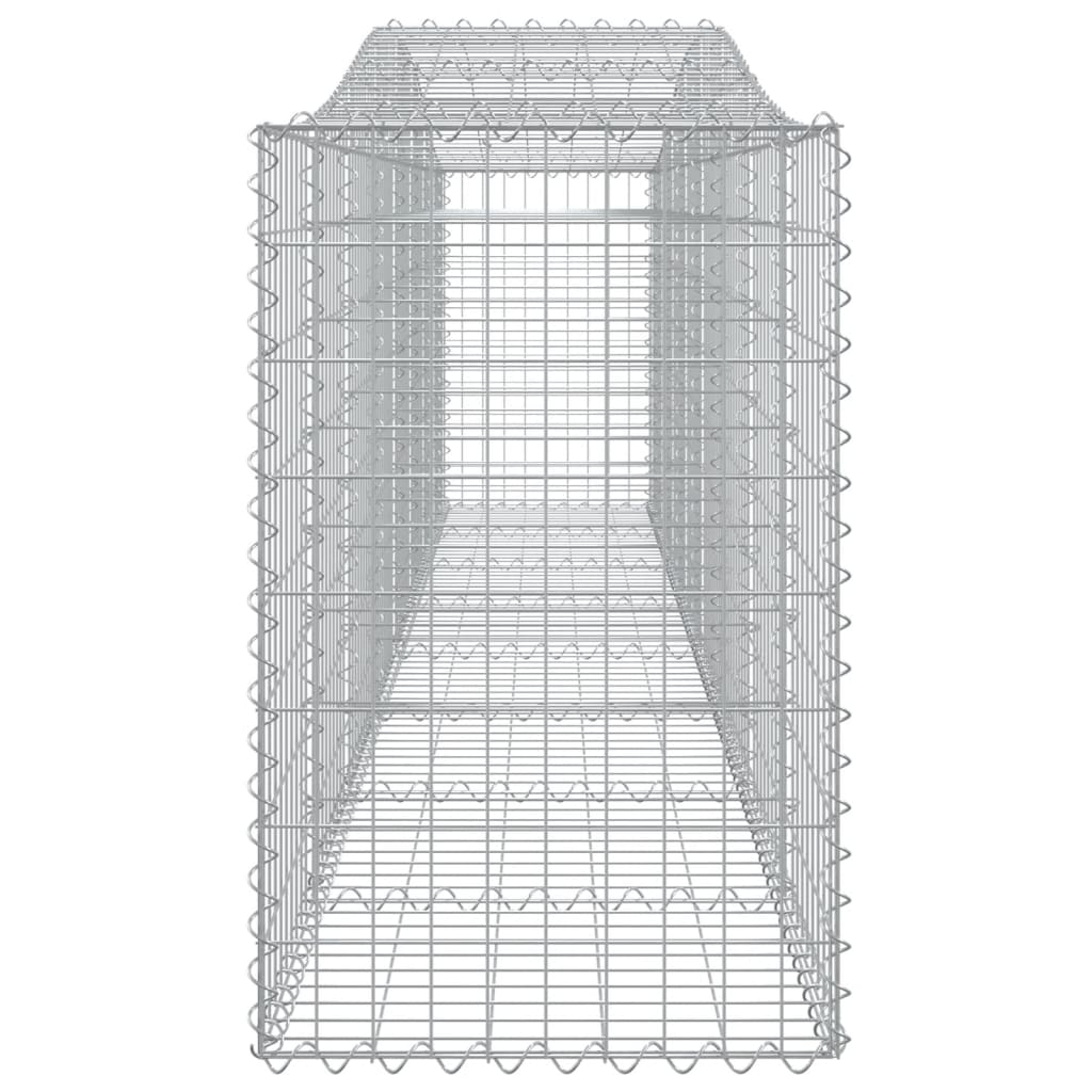 Klenuté gabionové koše 2 ks 400x50x80/100 cm pozinkované železo
