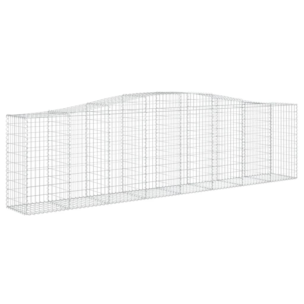 Klenuté gabionové koše 2 ks 400x50x100/120cm pozinkované železo