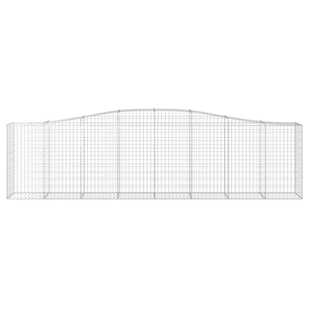 Klenuté gabionové koše 3 ks 400x50x100/120cm pozinkované železo