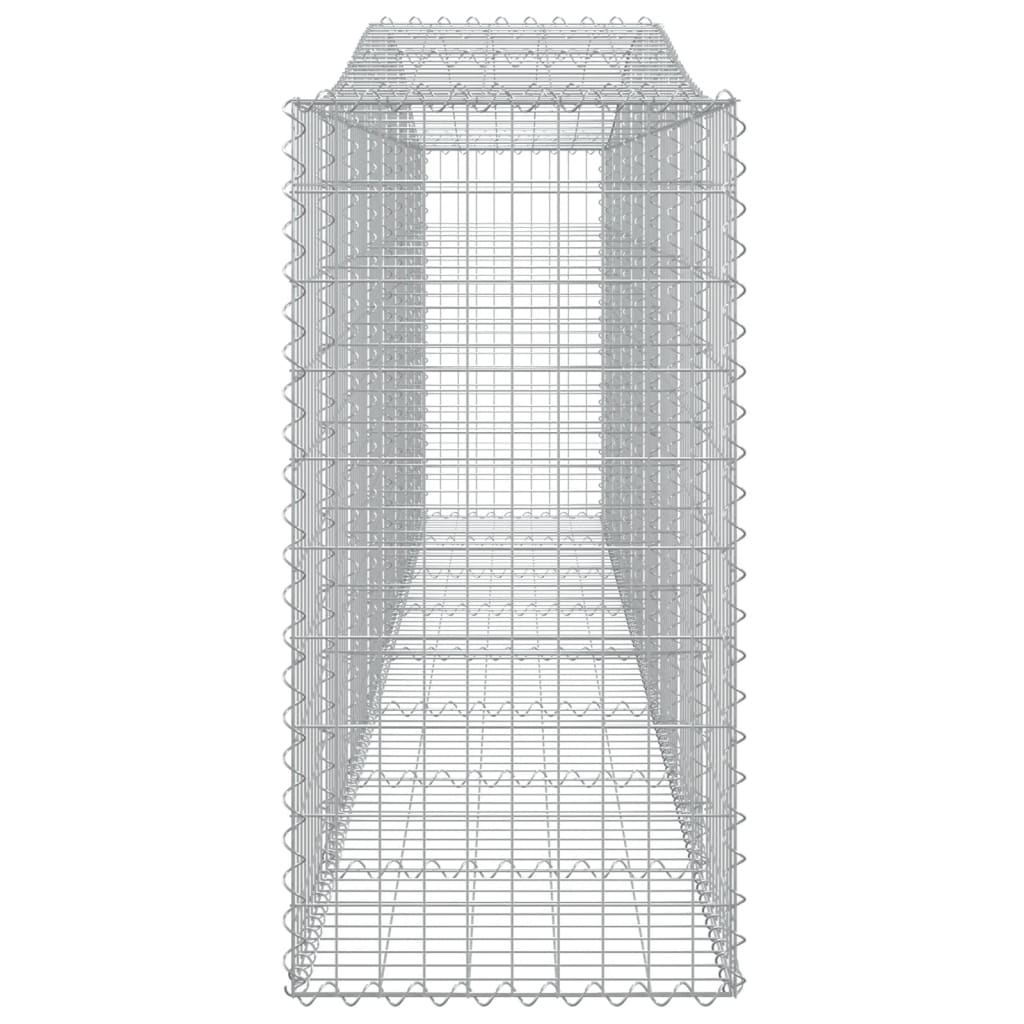 Klenuté gabionové koše 3 ks 400x50x100/120cm pozinkované železo