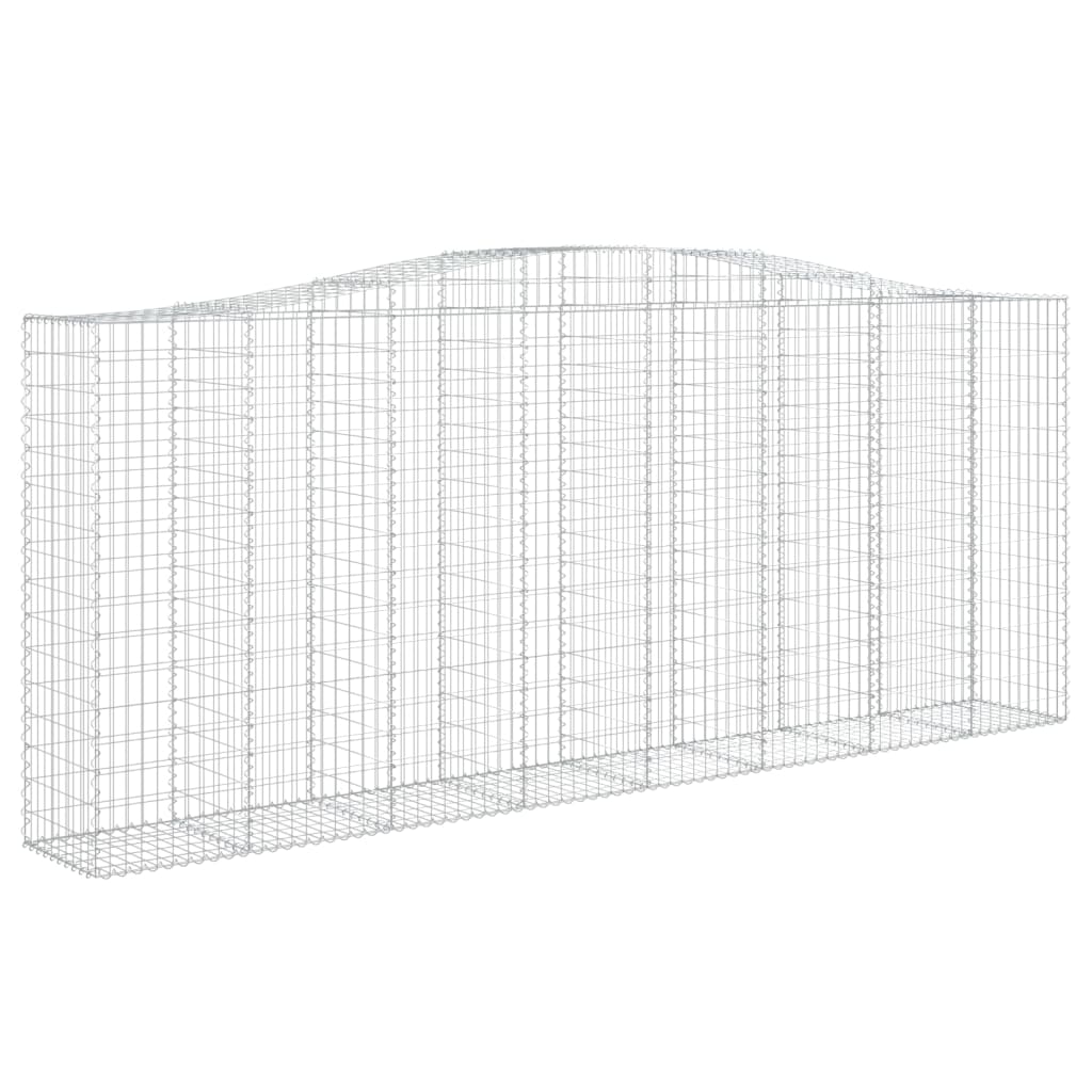Klenuté gabionové koše 2 ks 400x50x160/180cm pozinkované železo