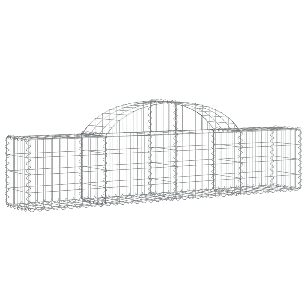 Klenuté gabionové koše 5 ks 200x30x40/60 cm pozinkované železo
