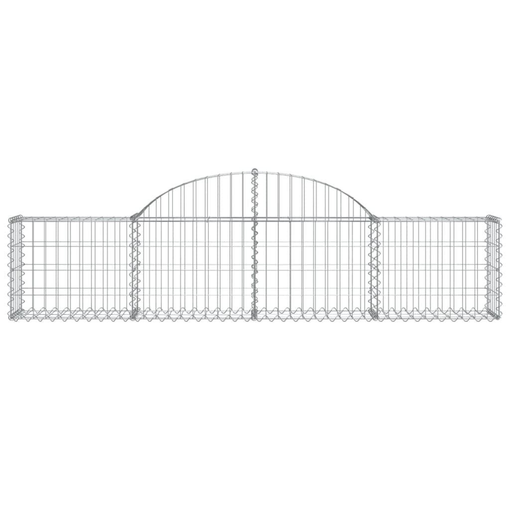Klenuté gabionové koše 5 ks 200x30x40/60 cm pozinkované železo