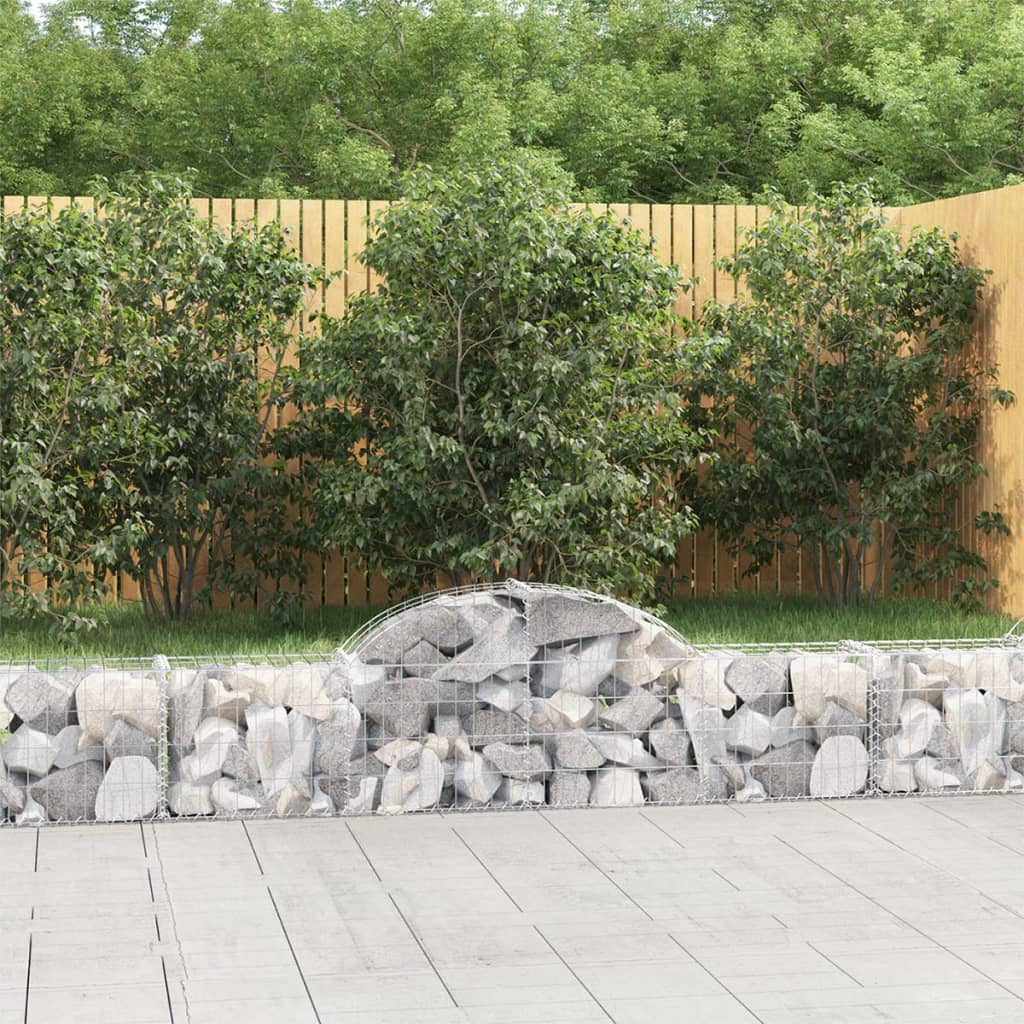 Klenuté gabionové koše 5 ks 200x30x40/60 cm pozinkované železo
