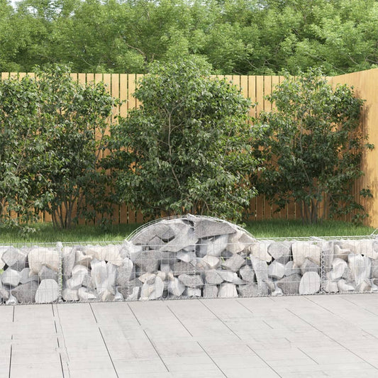 Klenuté gabionové koše 5 ks 200x30x40/60 cm pozinkované železo