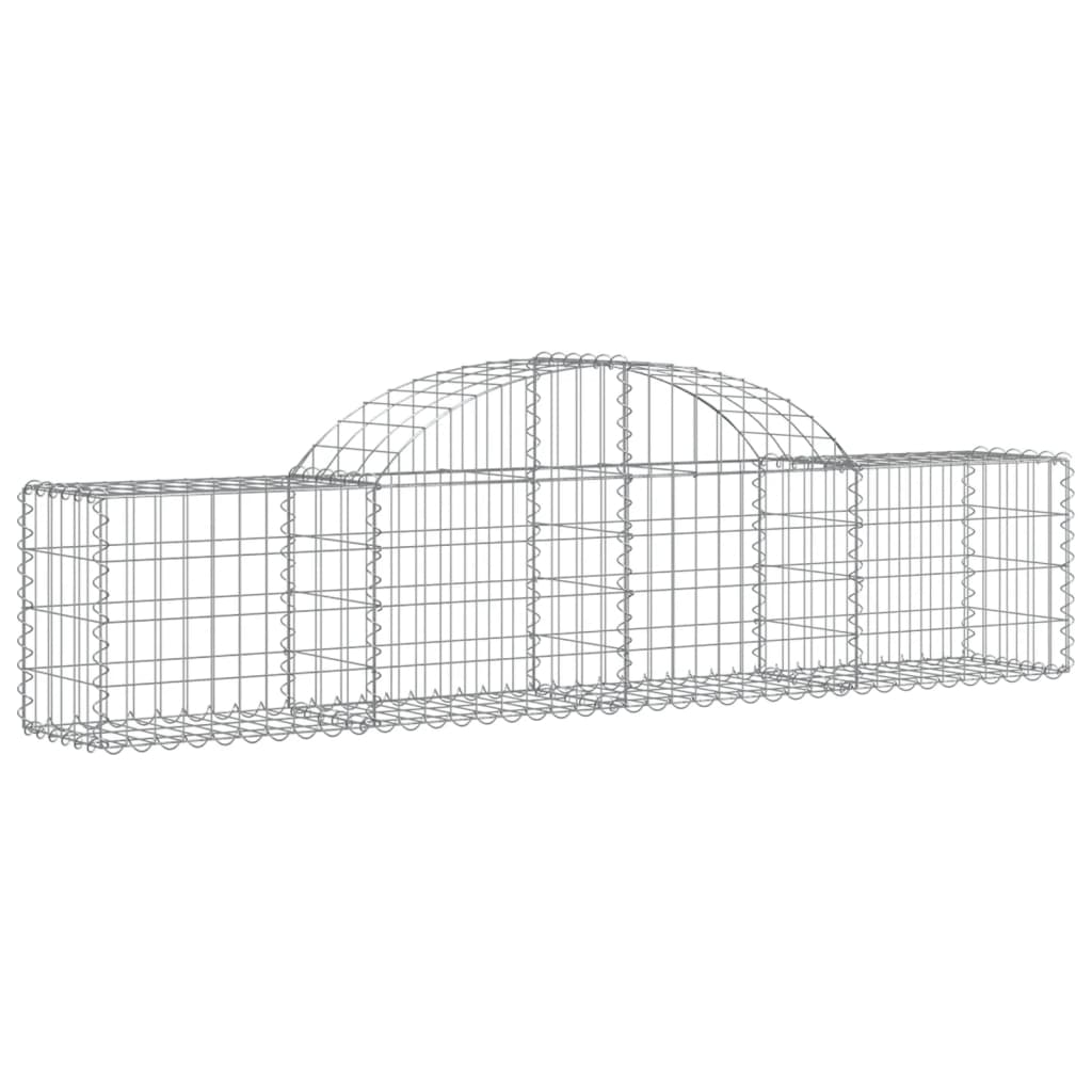 Klenuté gabionové koše 8 ks 200x30x40/60 cm pozinkované železo