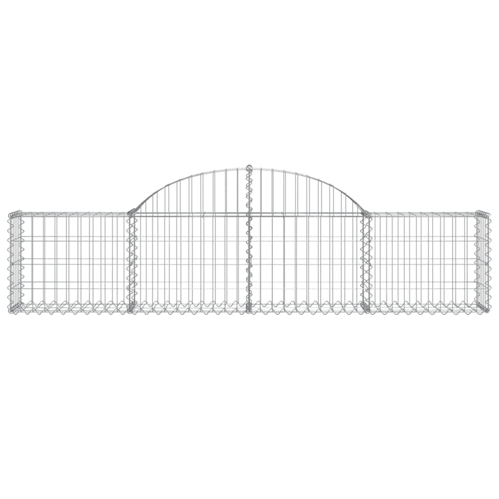 Klenuté gabionové koše 8 ks 200x30x40/60 cm pozinkované železo