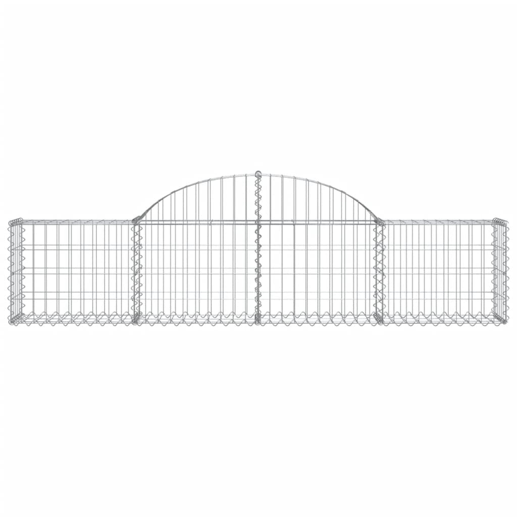 Klenuté gabionové koše 11 ks 200x30x40/60 cm pozinkované železo