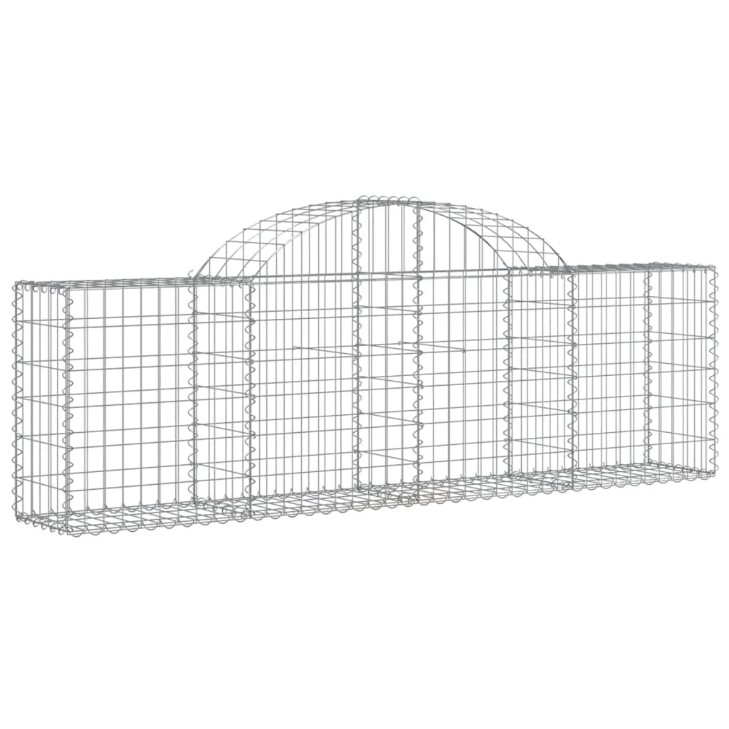 Klenuté gabionové koše 5 ks 200x30x60/80 cm pozinkované železo
