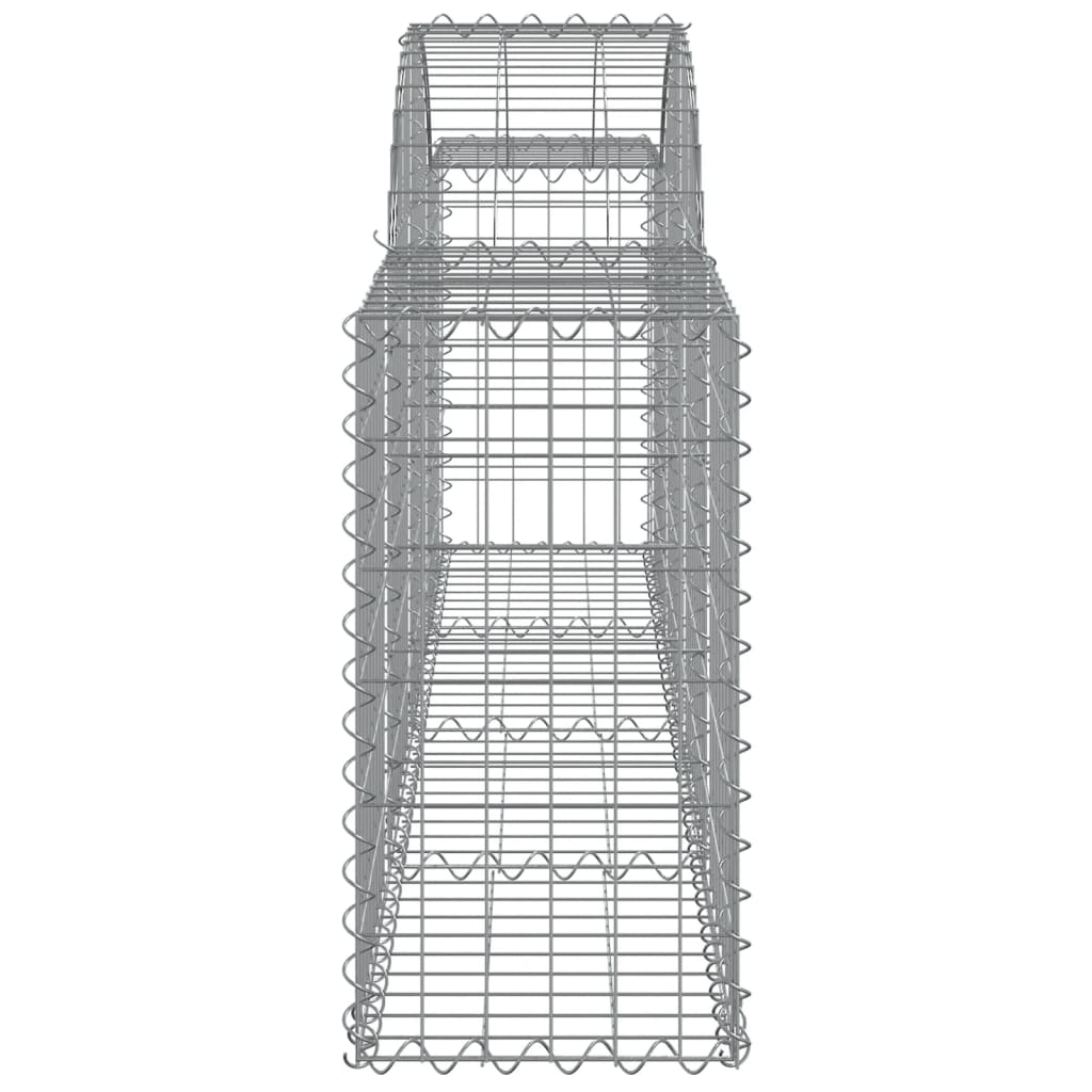 Klenuté gabionové koše 5 ks 200x30x60/80 cm pozinkované železo