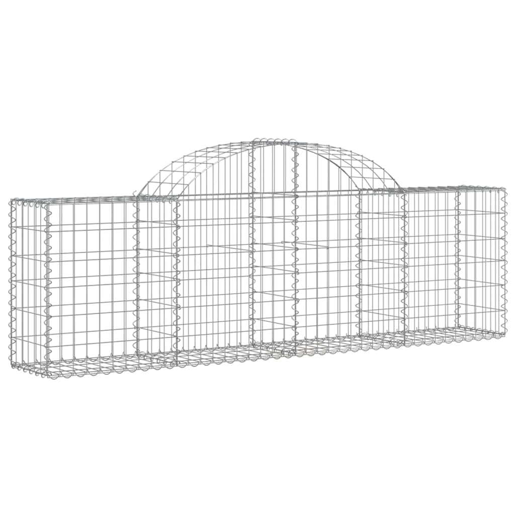 Klenuté gabionové koše 6 ks 200x30x60/80 cm pozinkované železo
