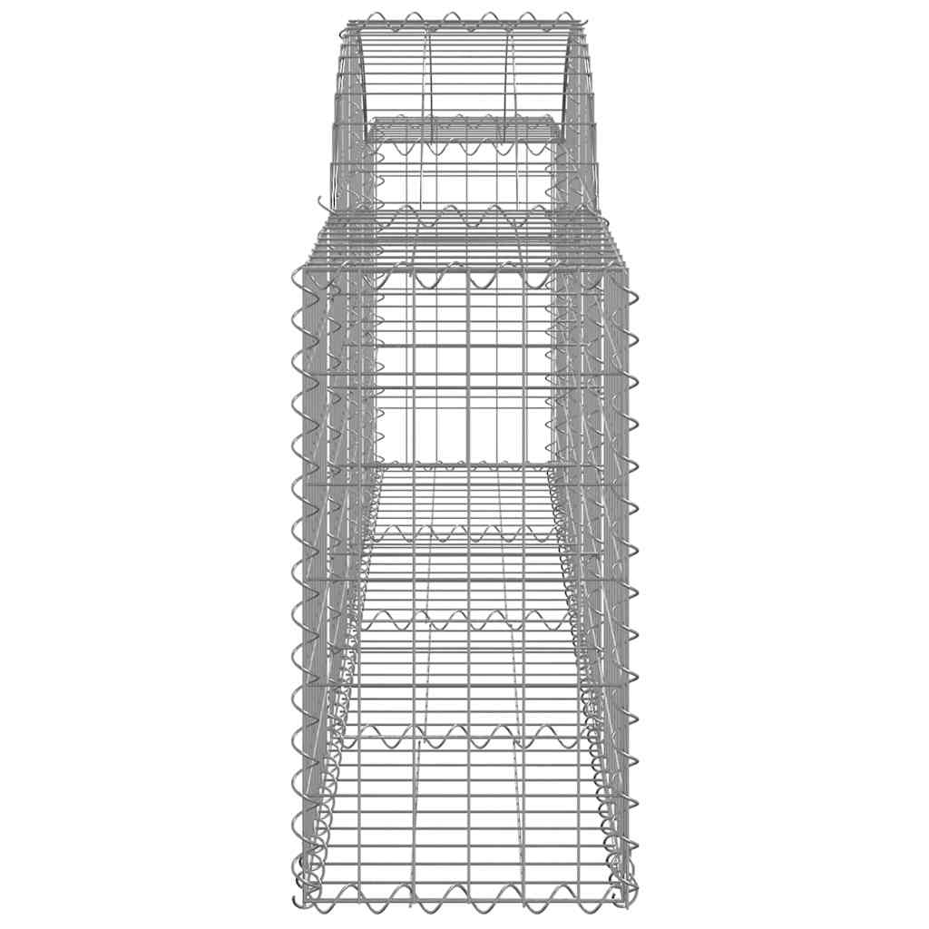 Klenuté gabionové koše 7 ks 200x30x60/80 cm pozinkované železo