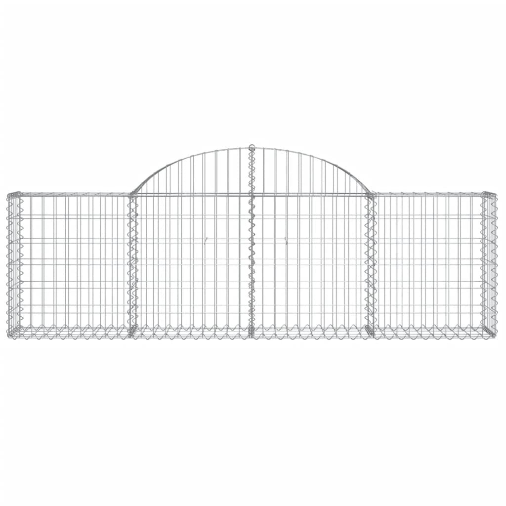 Klenuté gabionové koše 9 ks 200x30x60/80 cm pozinkované železo