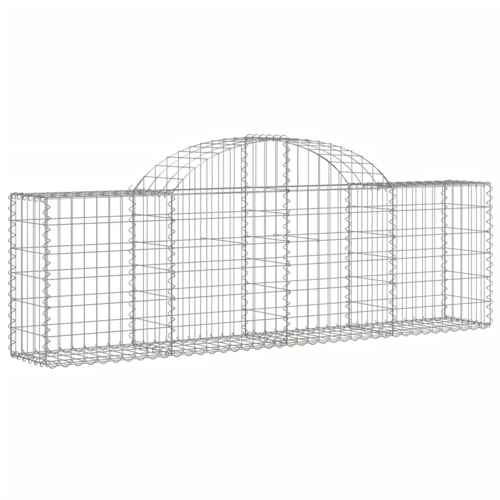 Klenuté gabionové koše 11 ks 200x30x60/80 cm pozinkované železo