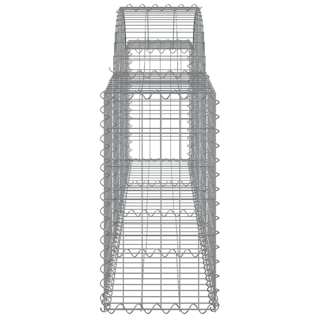 Klenuté gabionové koše 11 ks 200x30x60/80 cm pozinkované železo