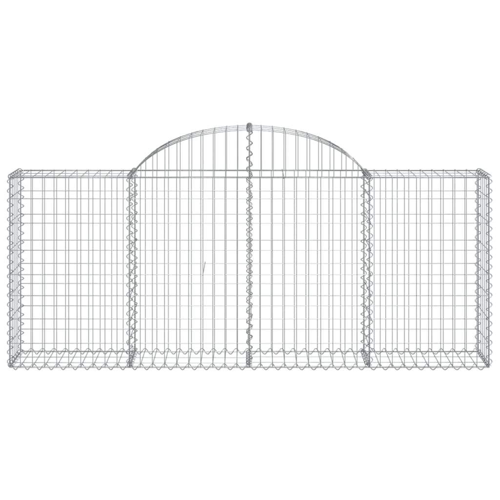 Klenuté gabionové koše 3 ks 200x30x80/100 cm pozinkované železo