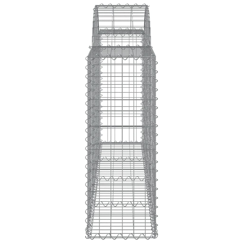 Klenuté gabionové koše 3 ks 200x30x80/100 cm pozinkované železo