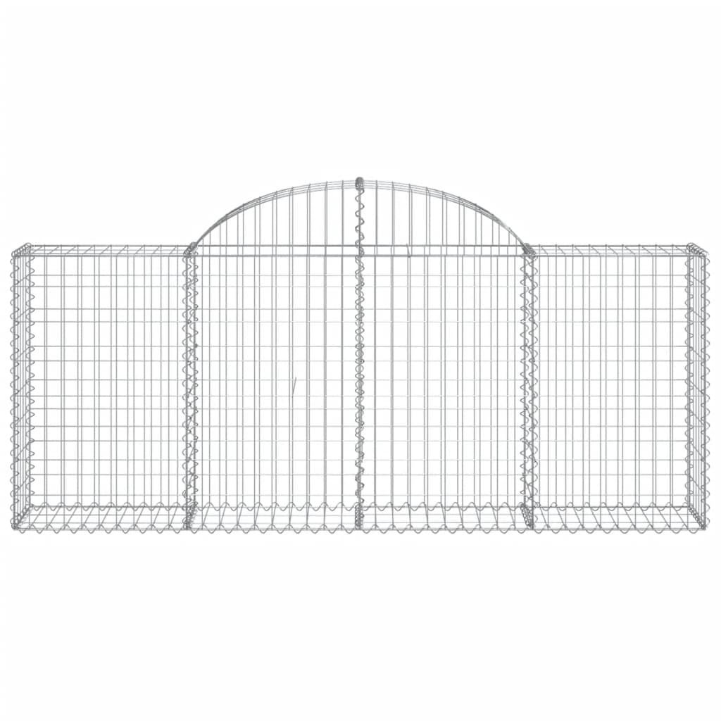 Klenuté gabionové koše 5 ks 200x30x80/100 cm pozinkované železo
