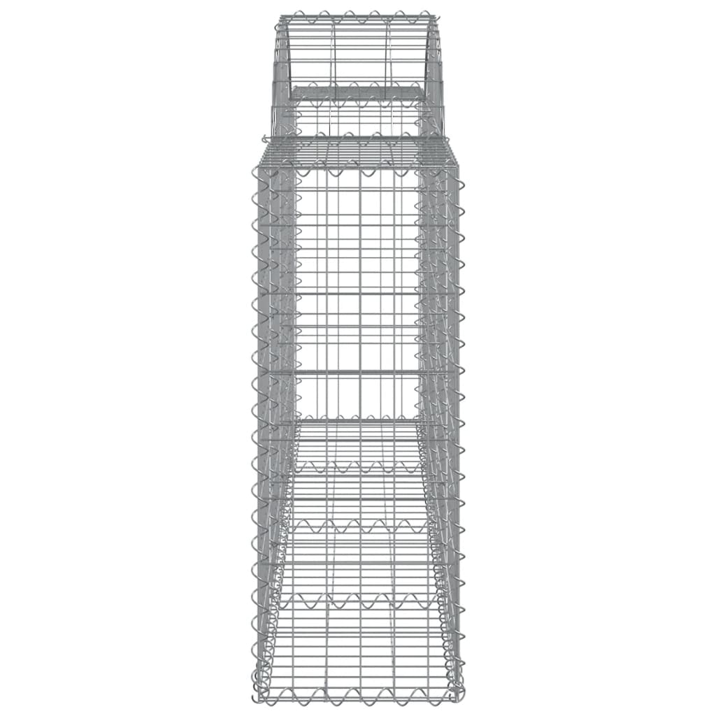 Klenuté gabionové koše 5 ks 200x30x80/100 cm pozinkované železo