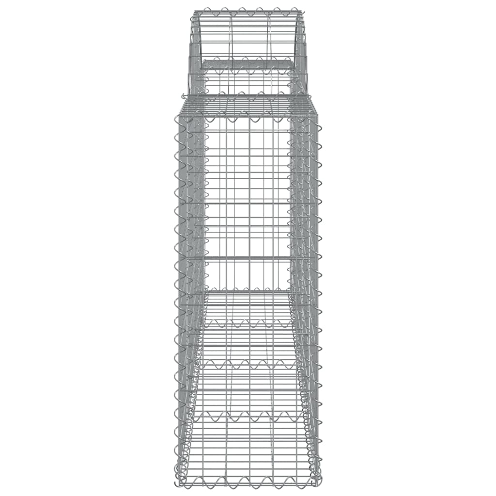 Klenuté gabionové koše 6 ks 200x30x80/100 cm pozinkované železo