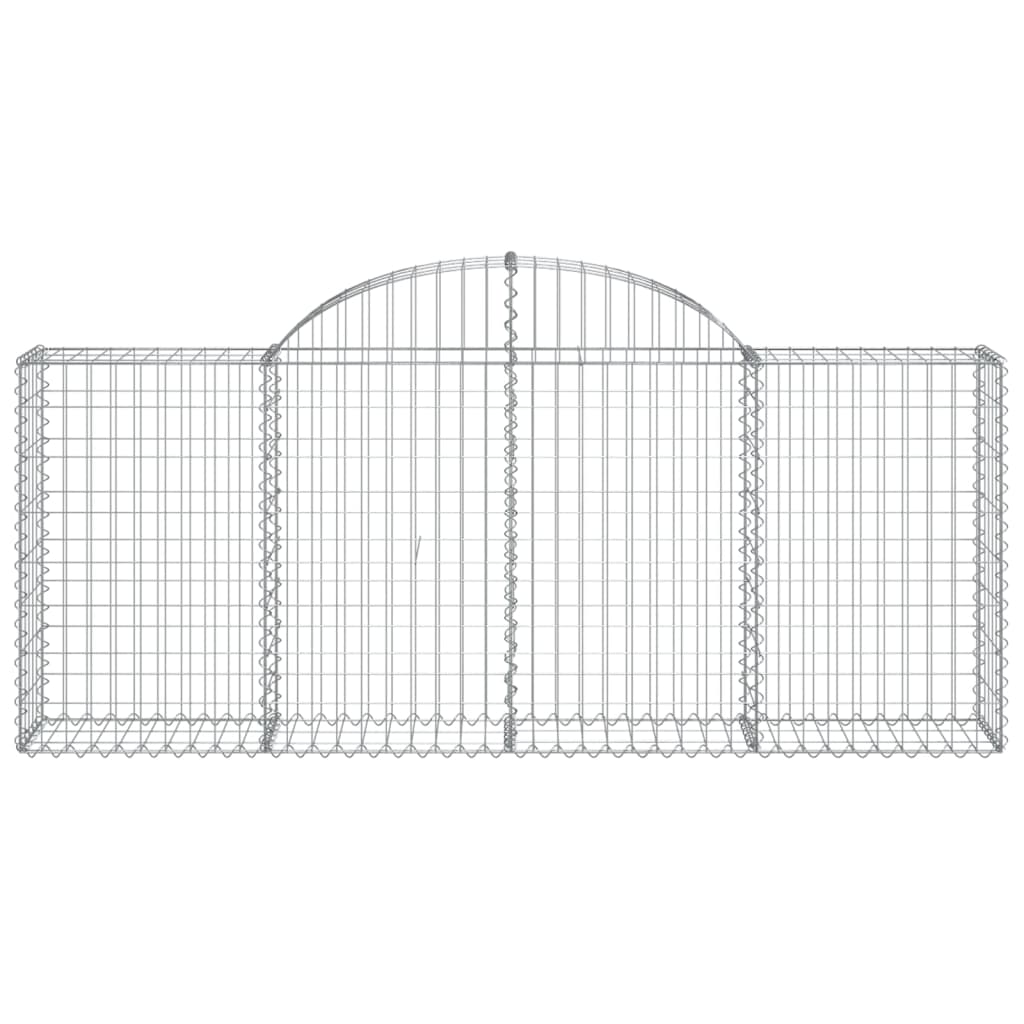 Klenuté gabionové koše 8 ks 200x30x80/100 cm pozinkované železo