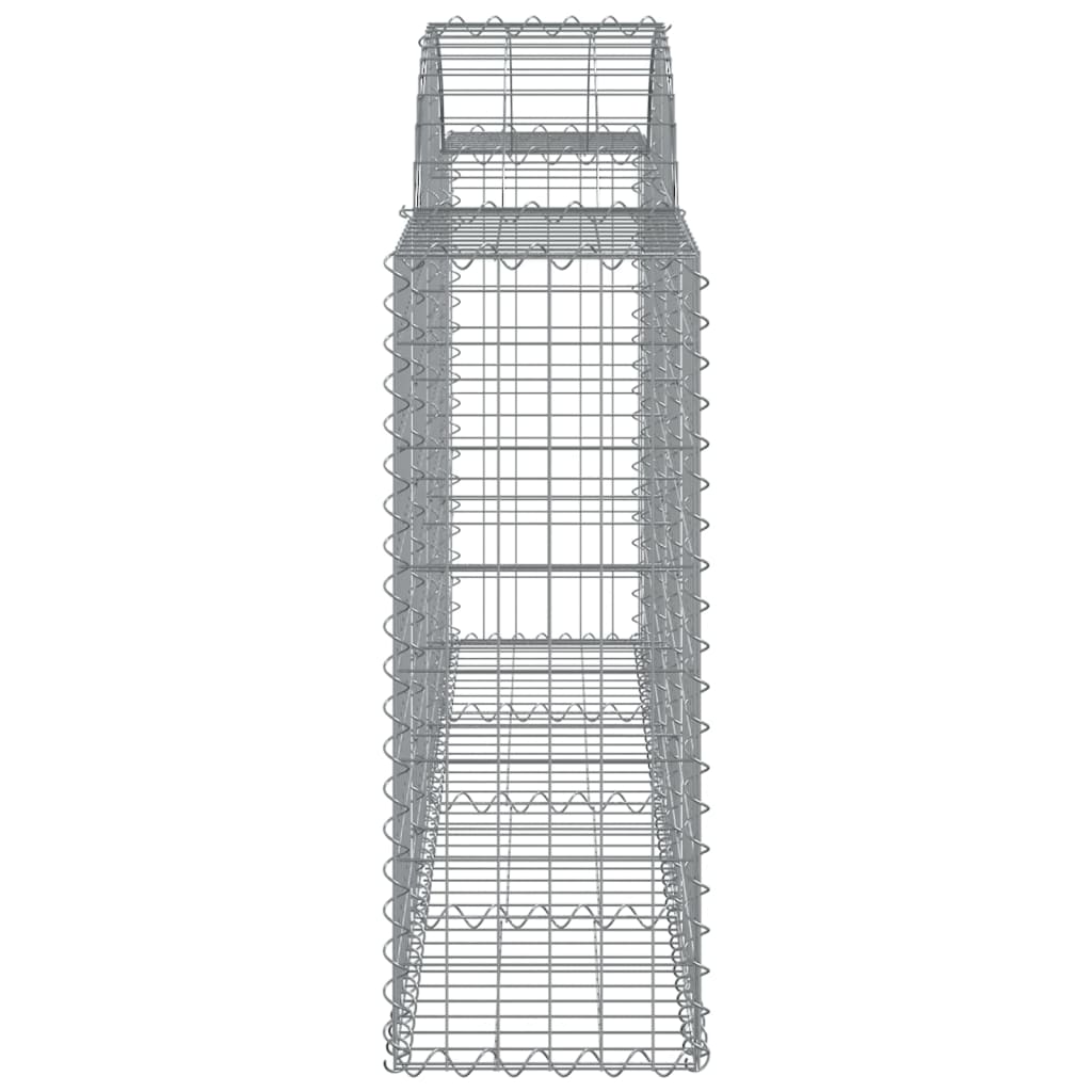 Klenuté gabionové koše 8 ks 200x30x80/100 cm pozinkované železo