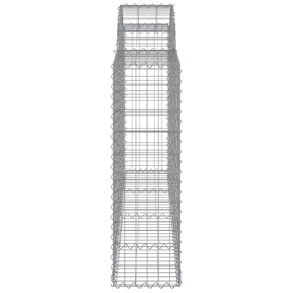 Klenuté gabionové koše 3 ks 200x30x100/120cm pozinkované železo