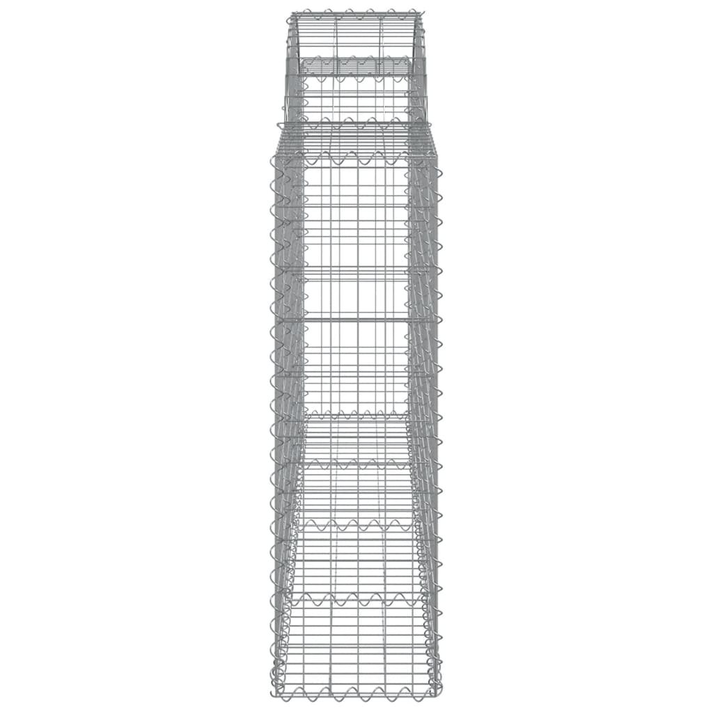 Klenuté gabionové koše 4 ks 200x30x100/120cm pozinkované železo
