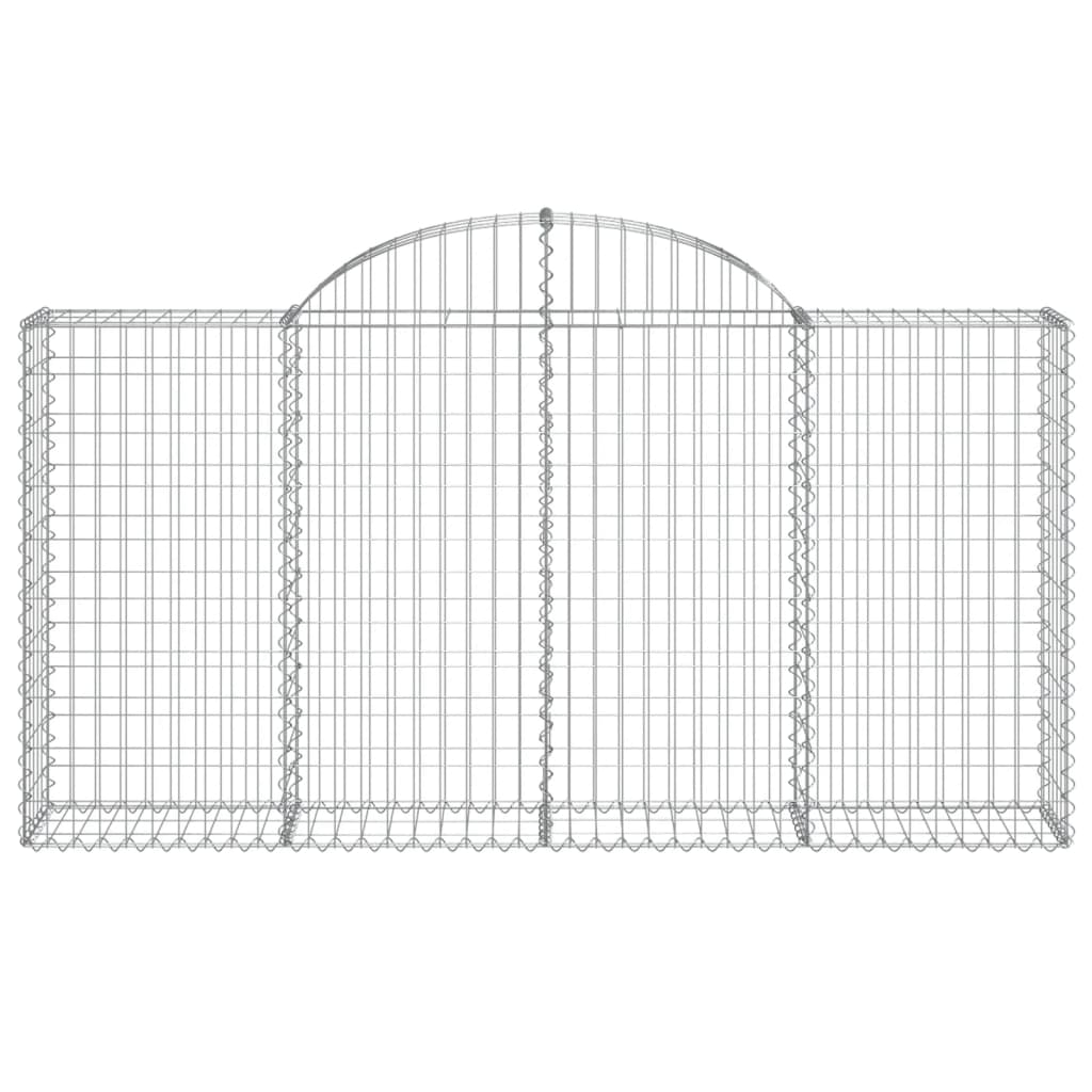 Klenuté gabionové koše 5 ks 200x30x100/120cm pozinkované železo